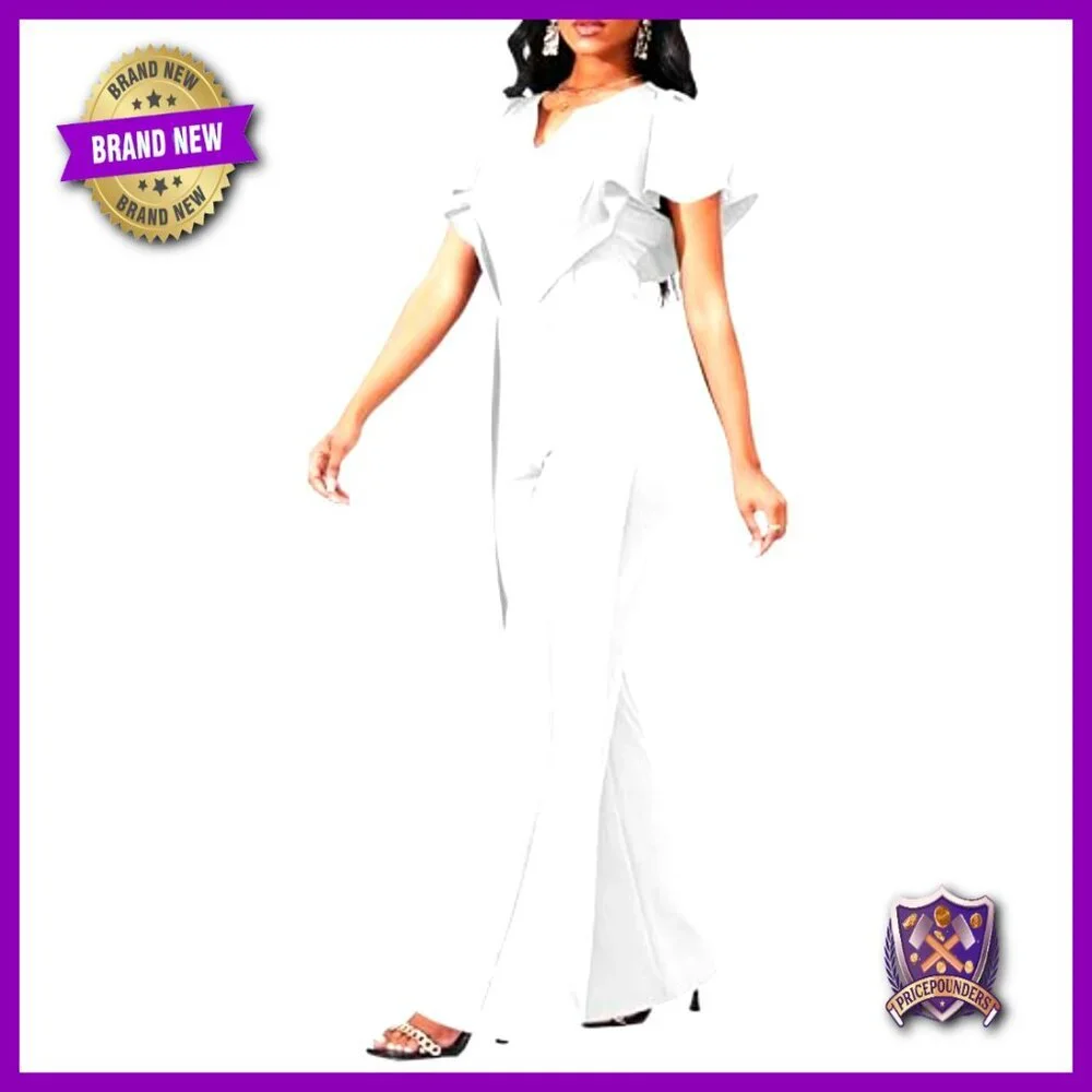 Long Straight Pants Jumpsuit for Women Formal Business Casual Wear